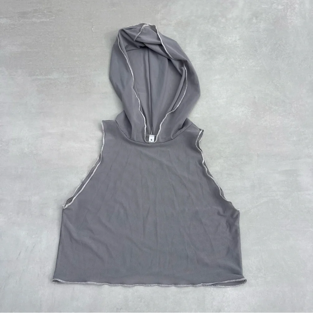 Mesh Hooded Rave Tank Top - Picture 2 of 3
